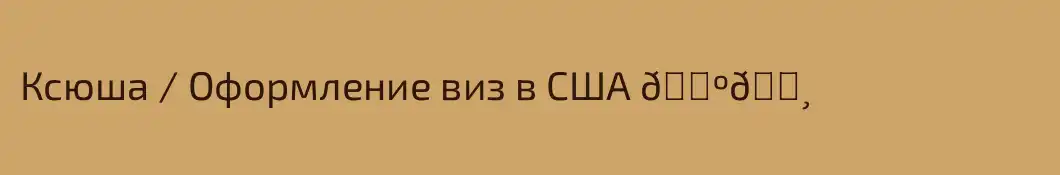Ксюша / Оформление виз в США 🇺🇸